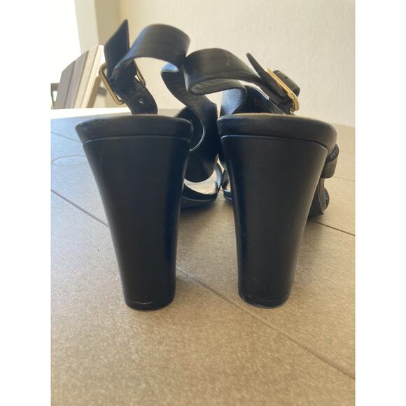 Cole Haan Women's Black leather Sandal D43743 Slingback Sandals Sz 9.5B - Picture 5 of 8